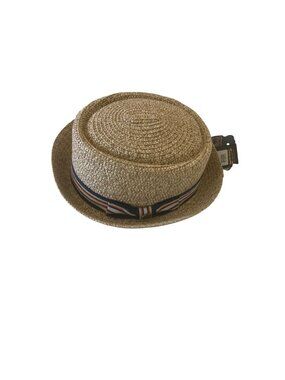 Epoch Straw Boater Hat With Striped Band